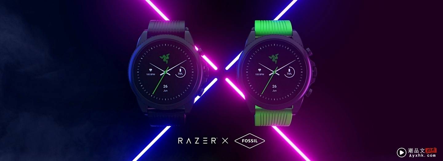 Razer 和 Fossil 推出联名手表 Gen 6！外观超有型 将于 1/10 限量开卖 数码科技 图1张